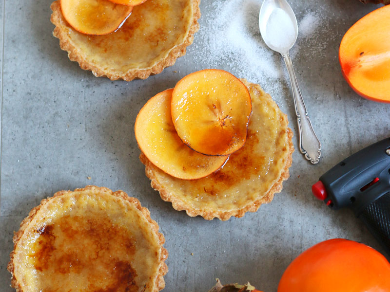 Caramel Tartlets with Persimon | Bake to the roots