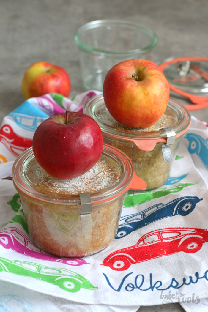 Apfelkuchen im Glas | Bake to the roots