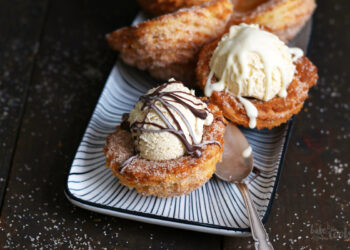 Churro Ice Cream Cups | Bake to the roots