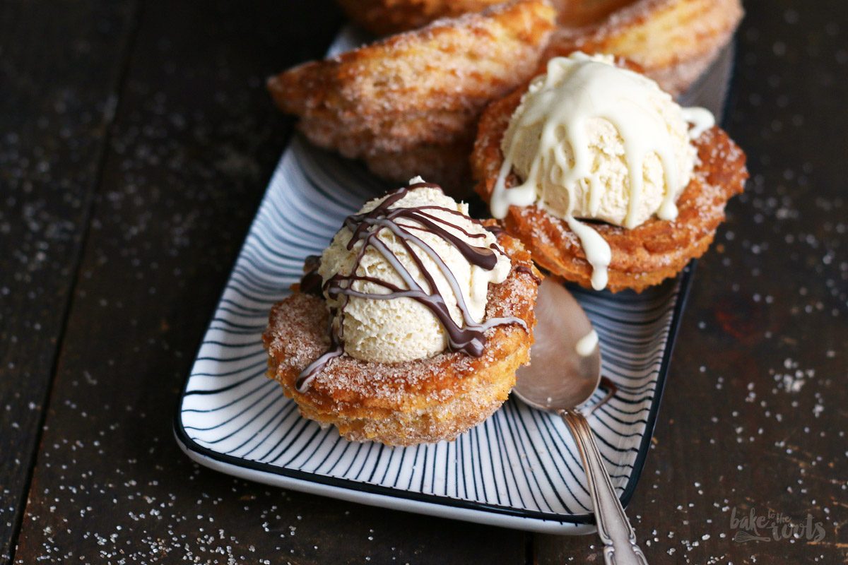 Churro Ice Cream Cups | Bake to the roots