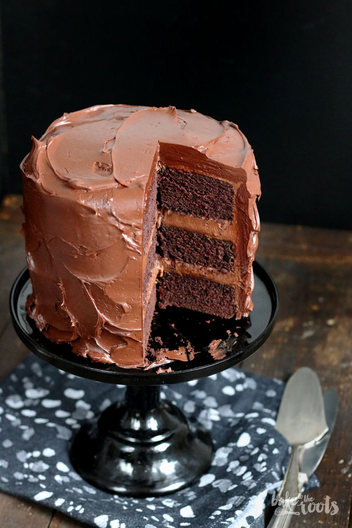 Triple Dark Chocolate Cake | Bake to the roots