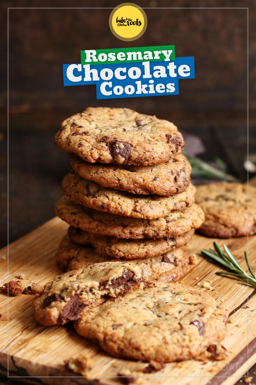 Rosemary Lemon Chocolate Cookies | Bake to the roots