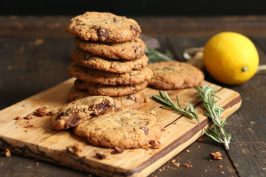 Rosemary Lemon Chocolate Cookies | Bake to the roots