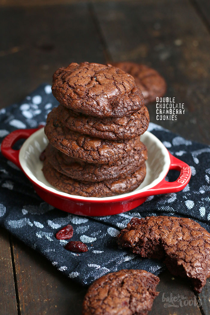 Double Chocolate Cranberry Cookies | Bake to the roots