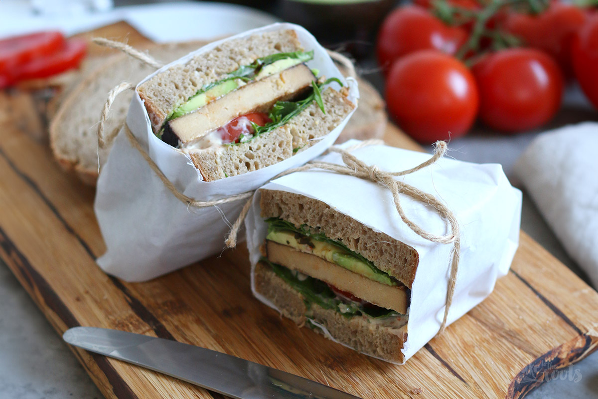 Smoked Tofu Avocado Sandwich | Bake to the roots
