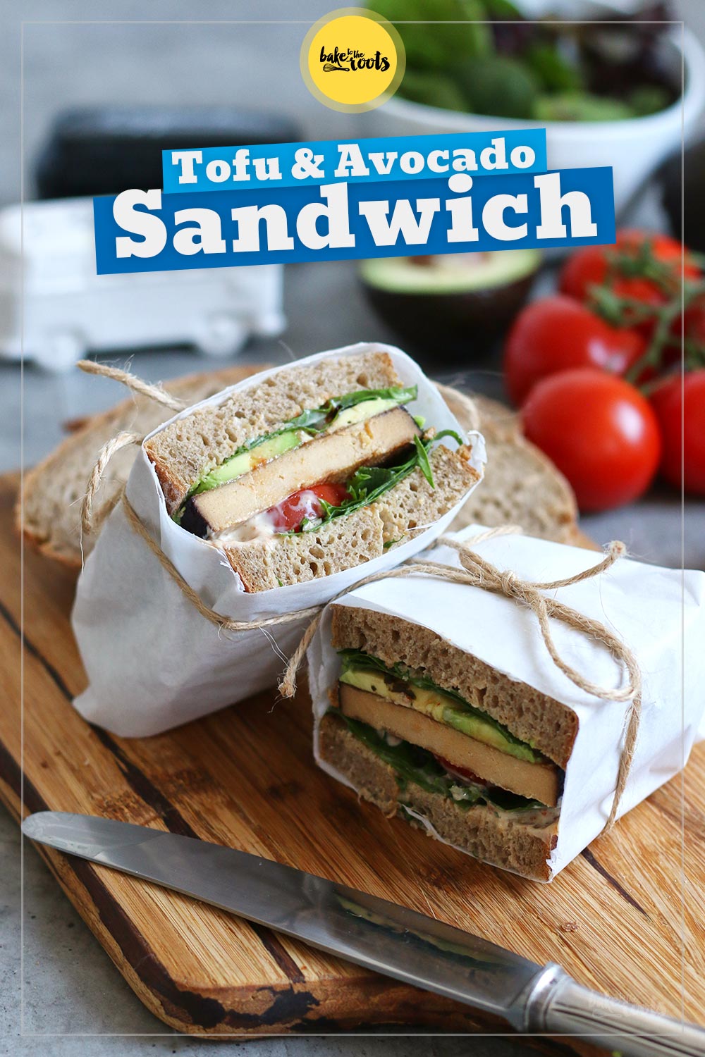 Smoked Tofu Avocado Sandwich | Bake to the roots