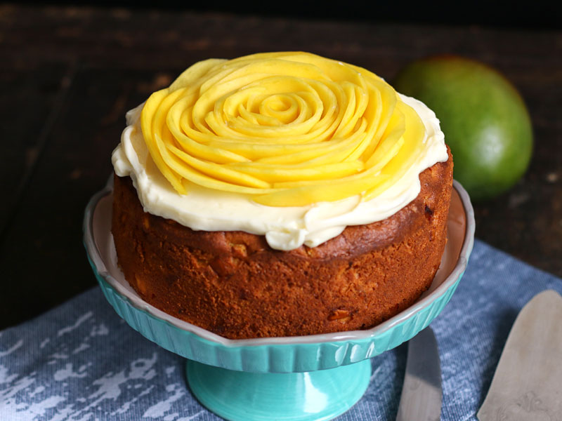 Mango Sour Cream Cake | Bake to the roots