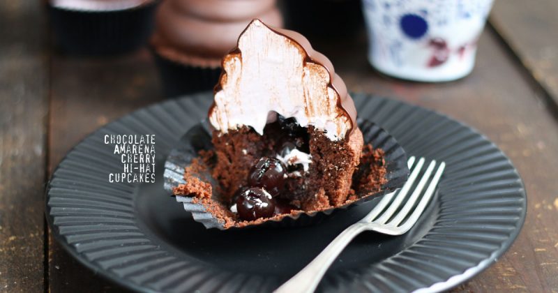 Chocolate Amarena Cherry HiHat Cupcakes Bake to the roots Chocolate Amarena Cherry HiHat Cupcakes Bake to the roots