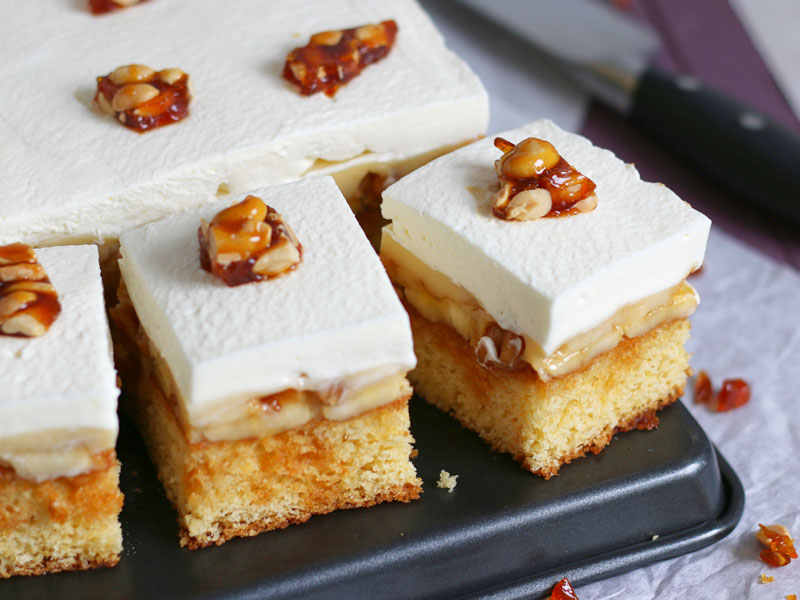 Banana Cream Pie Blechkuchen | Bake to the roots