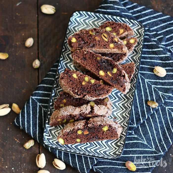 Schokolade Pistazien Biscotti | Bake to the roots