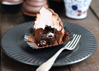 Chocolate Amarena Cherry Hi-Hat Cupcakes | Bake to the roots