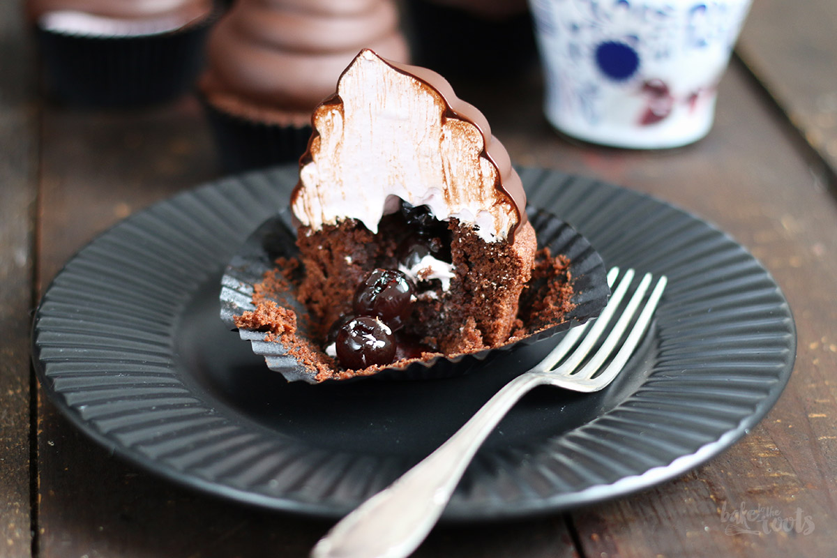 Chocolate Amarena Cherry Hi-Hat Cupcakes | Bake to the roots