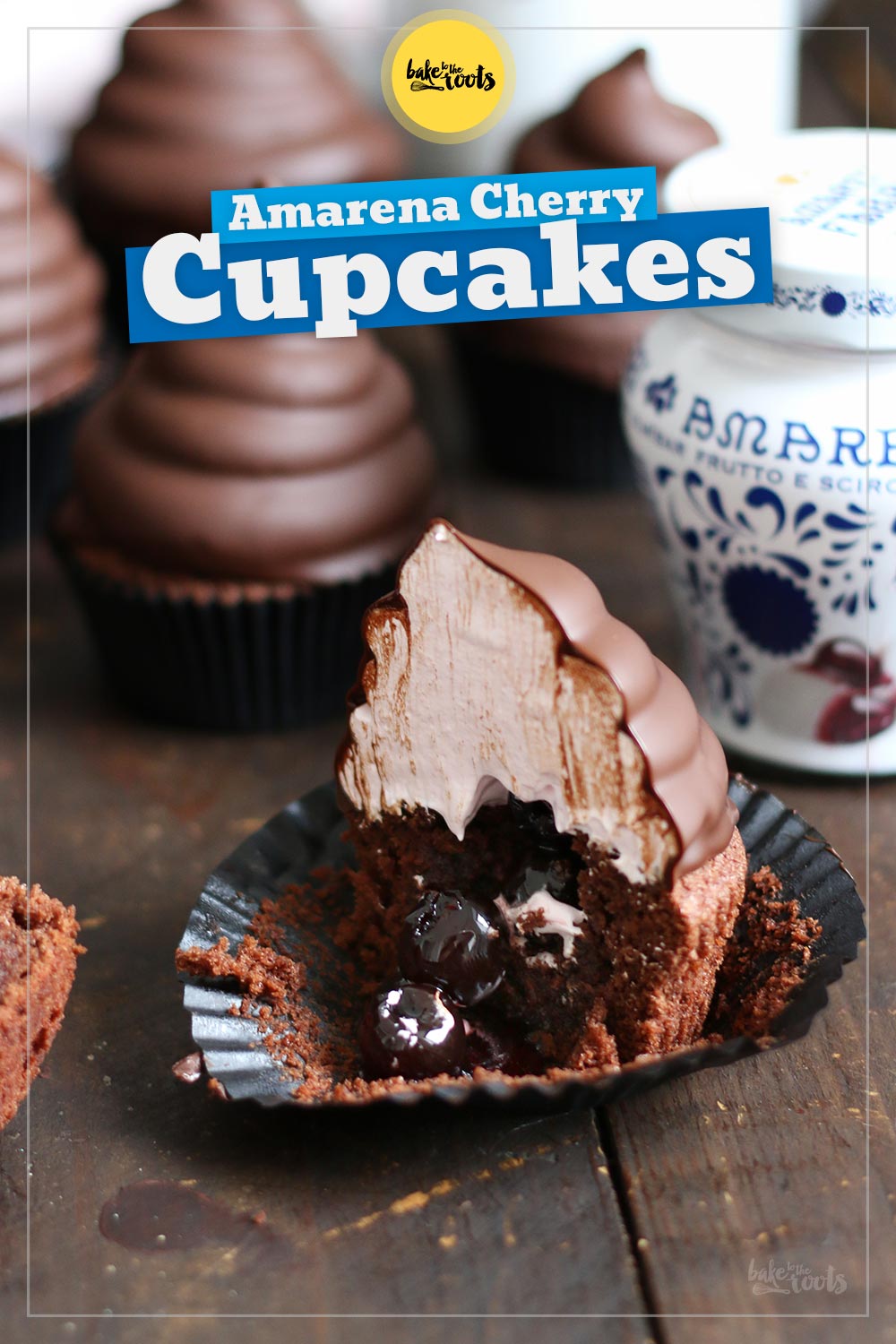 Chocolate Amarena Cherry Hi-Hat Cupcakes | Bake to the roots