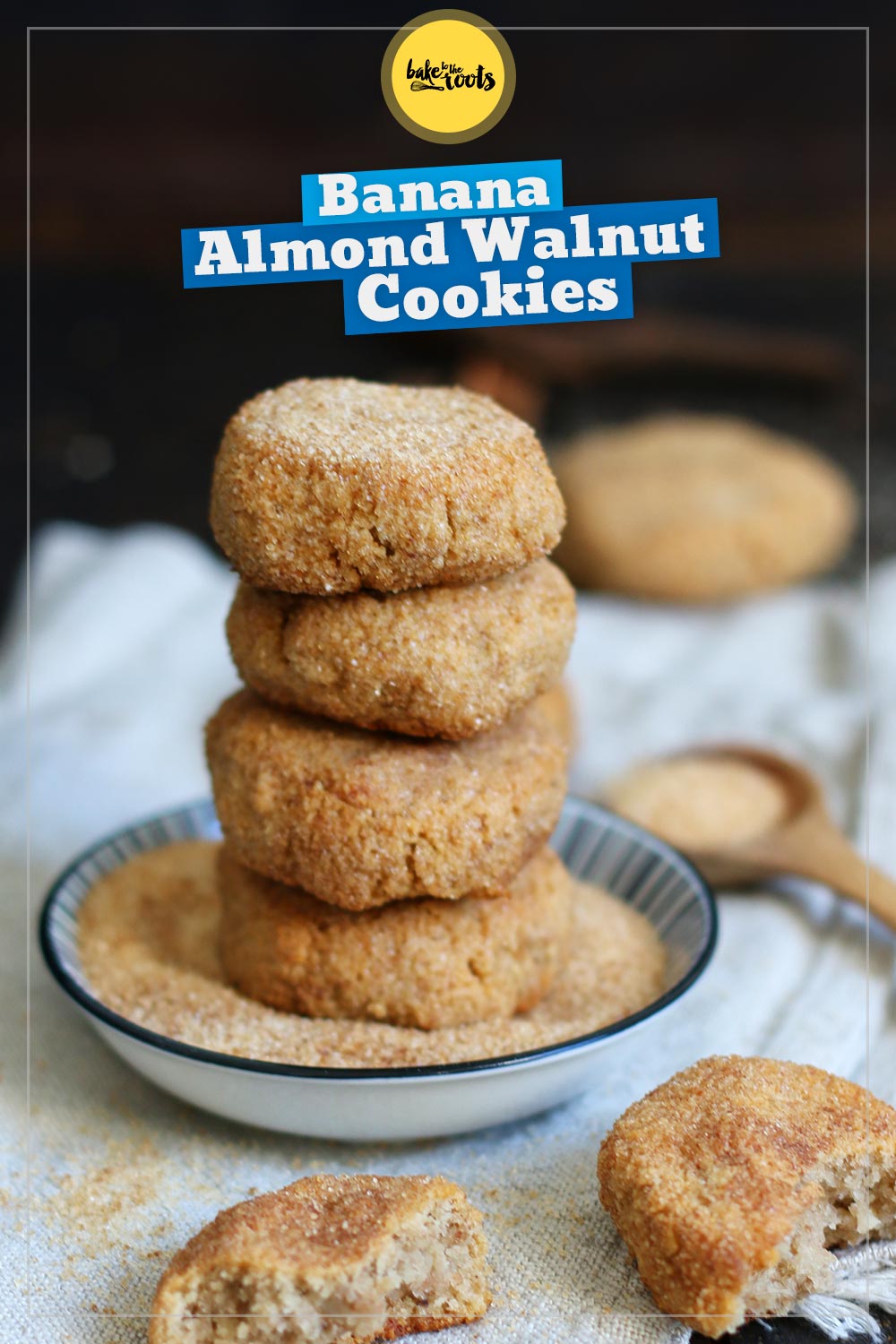Banana Almond Walnut Cookies | Bake to the roots
