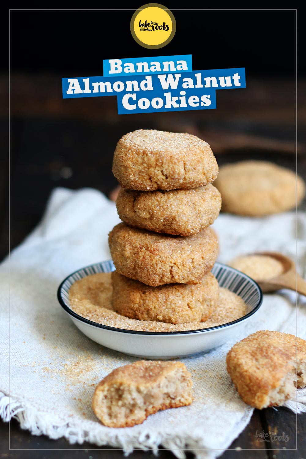 Banana Almond Walnut Cookies | Bake to the roots