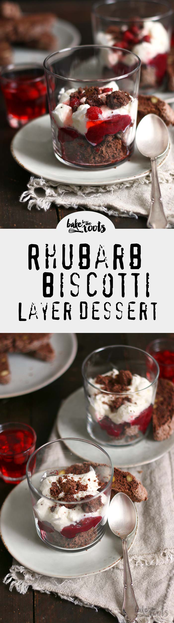 Delicious and easy to prepare dessert - Rhubarb Biscotti Layer Dessert | Bake to the roots