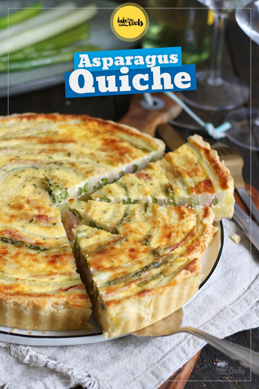 Asparagus Potato Quiche with Sauce Hollandaise | Bake to the roots