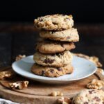 Vegan Walnut Chocolate Chip Cookies | Bake to the roots