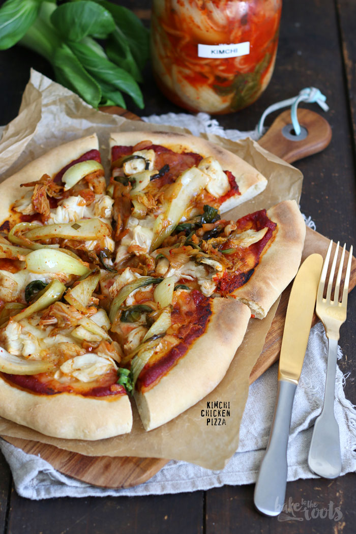 Kimchi Chicken Pizza | Bake to the roots