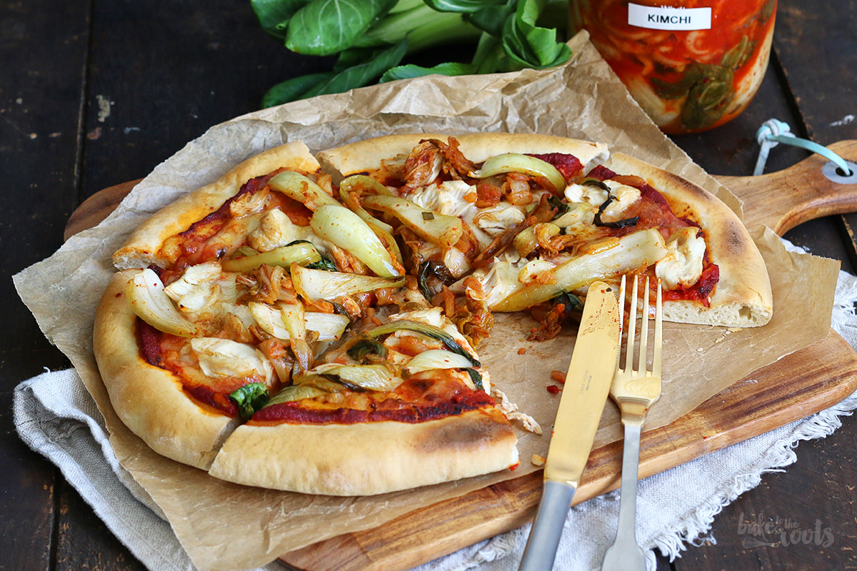 Kimchi Chicken Pizza | Bake to the roots