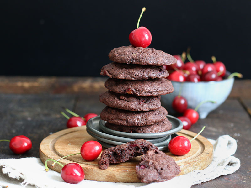Schwarzwälder Kirsch Cookies | Bake to the roots