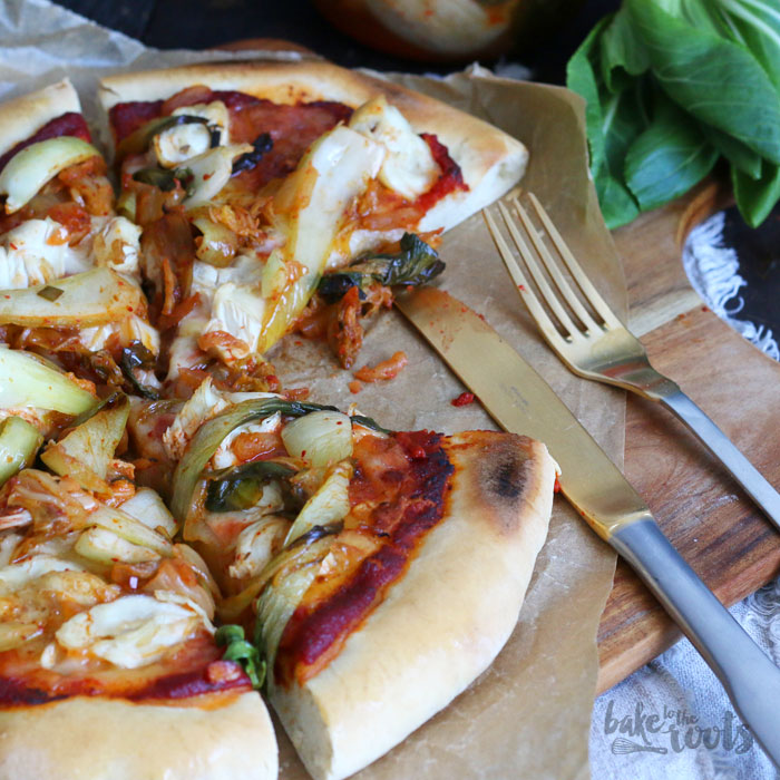 Kimchi Chicken Pizza | Bake to the roots