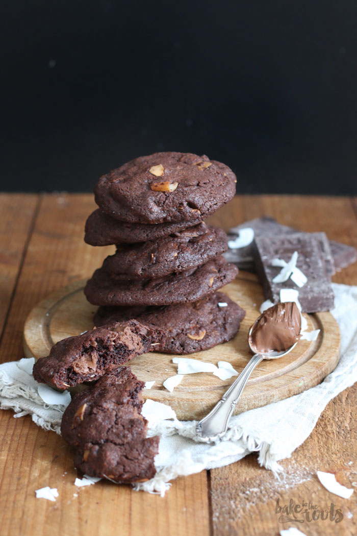 Double Chocolate Coconut Cookies | Bake to the roots