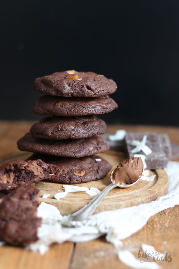 Double Chocolate Coconut Cookies | Bake to the roots