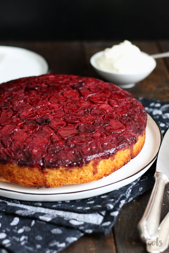 Cherry Upside Down Cake | Bake to the roots