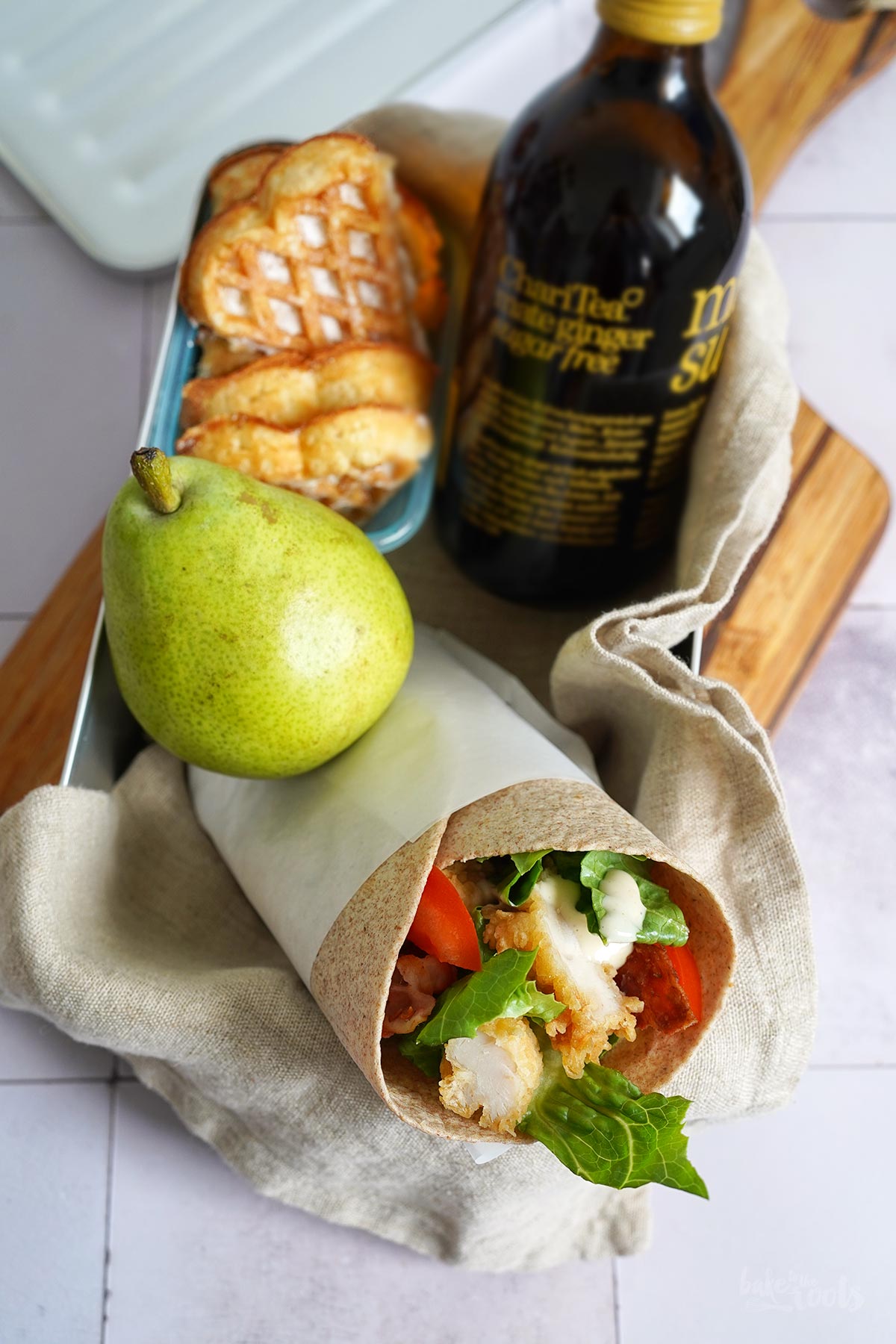 Caesar Chicken BLT Wraps | Bake to the roots