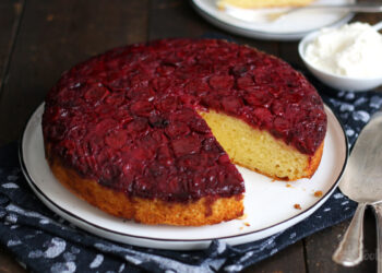 Cherry Upside Down Cake | Bake to the roots