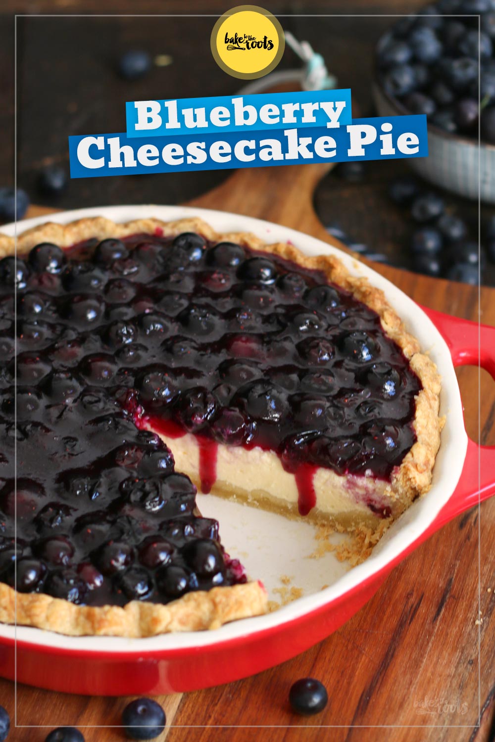 Blueberry Cheesecake Pie | Bake to the roots