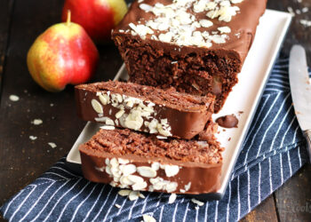 Chocolate & Pear Loaf Cake | Bake to the roots