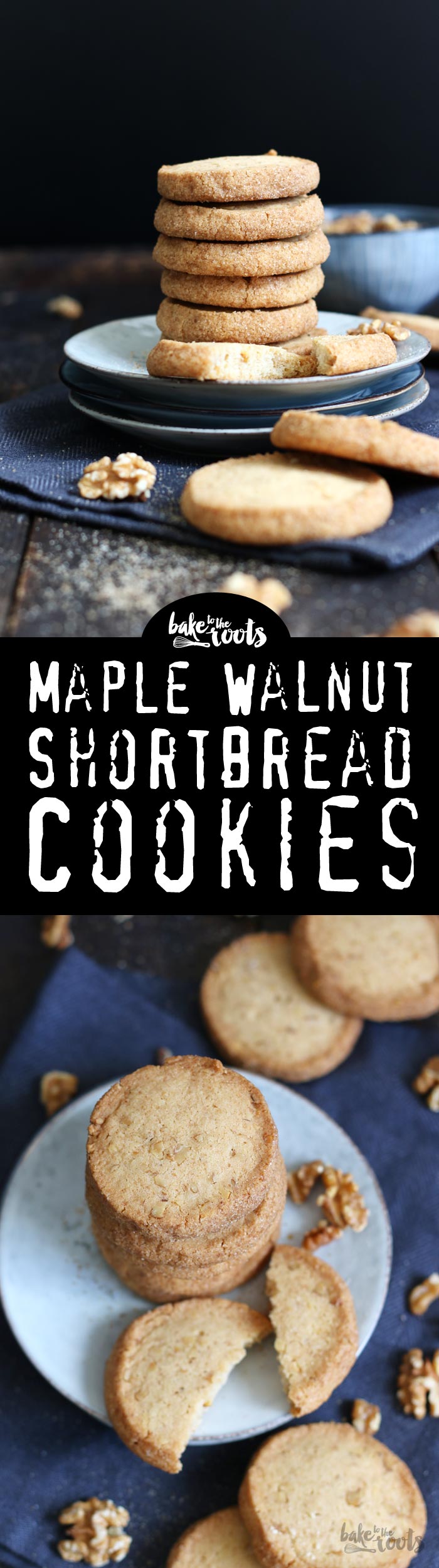 Delicious Shortbread Cookies with Walnuts and Maple Syrup | Bake to the roots