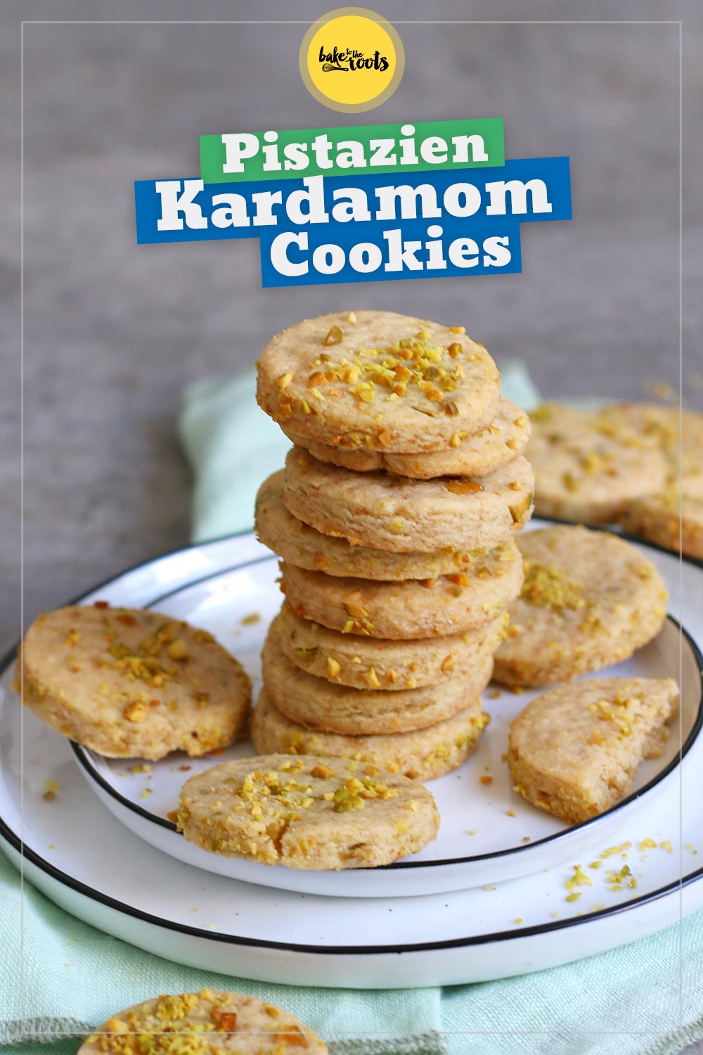 Shortbread Cookies mit Pistazien & Kardamom | Bake to the roots