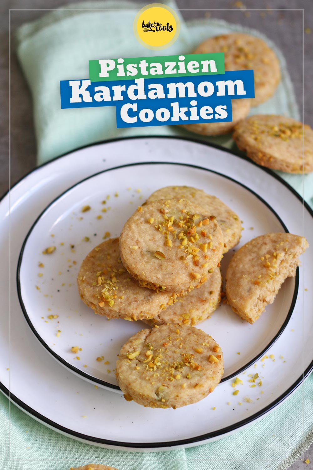 Shortbread Cookies mit Pistazien & Kardamom | Bake to the roots