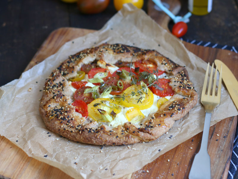 Tomato Feta Galette | Bake to the roots