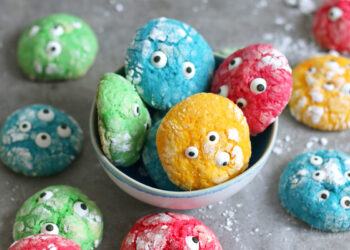 Cranky Crinkle Monster Cookies | Bake to the roots