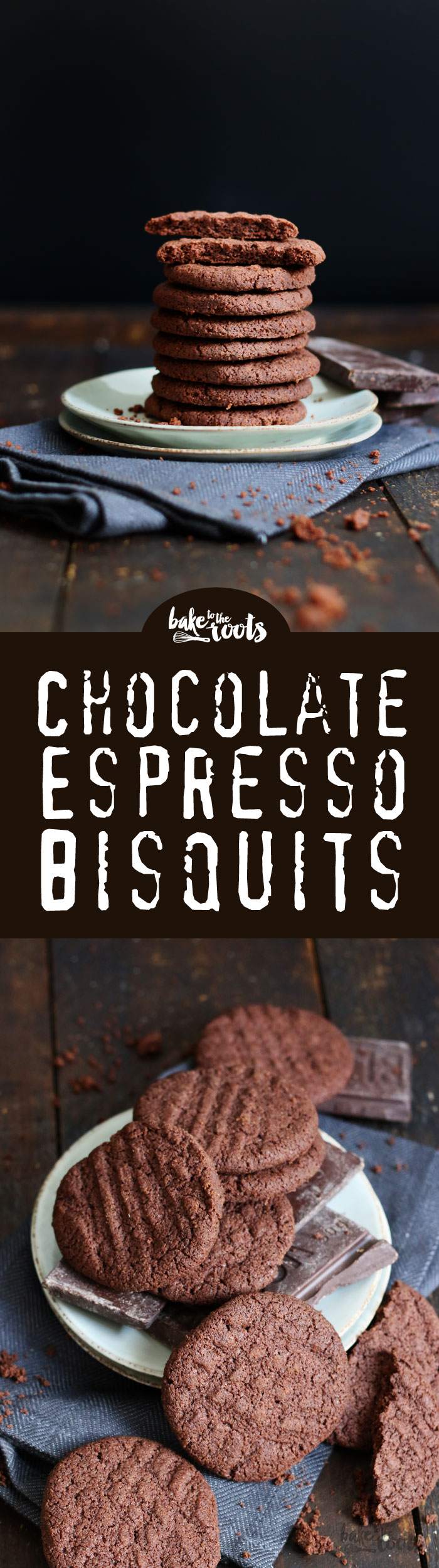 Delicious and easy to prepare chocolate biscuits with a nice espresso flavor | Bake to the roots