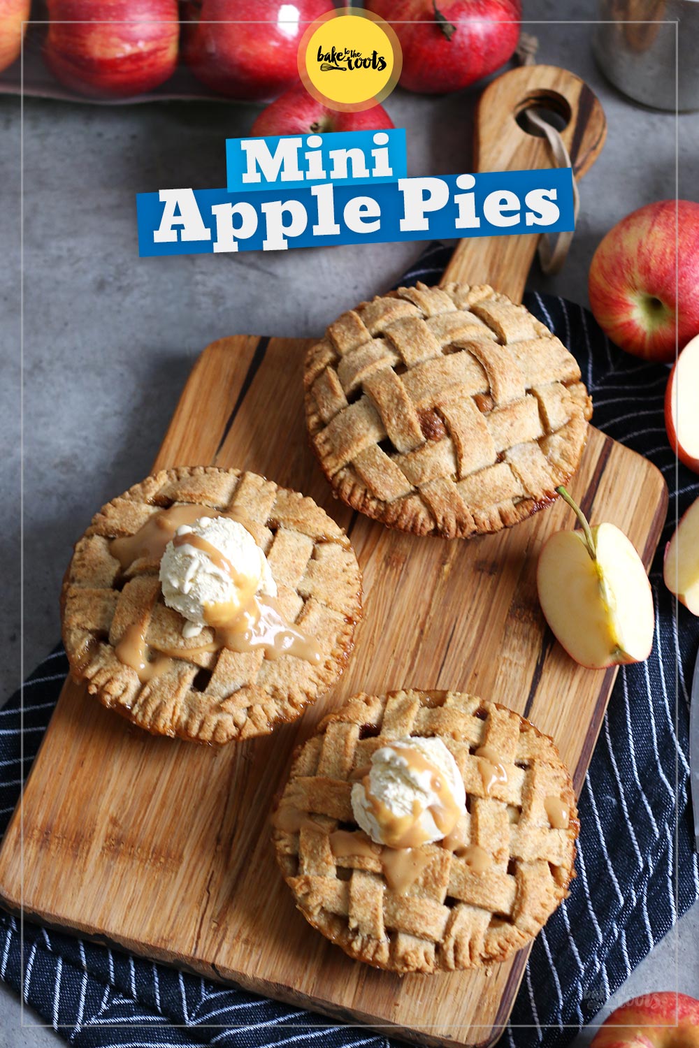 Mini Apple Pies mit Karamell | Bake to the roots