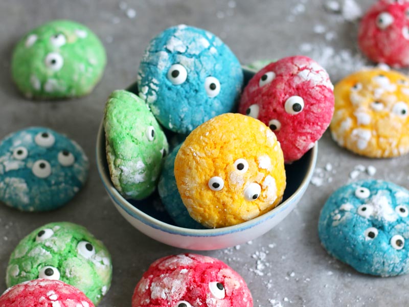 Cranky Crinkle Monster Cookies | Bake to the roots