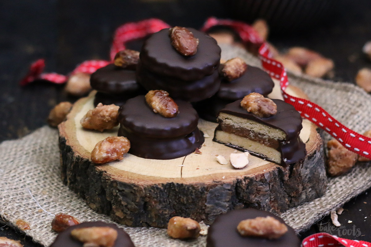 Gebrannte Mandel Nougat Sandwich Cookies | Bake to the roots