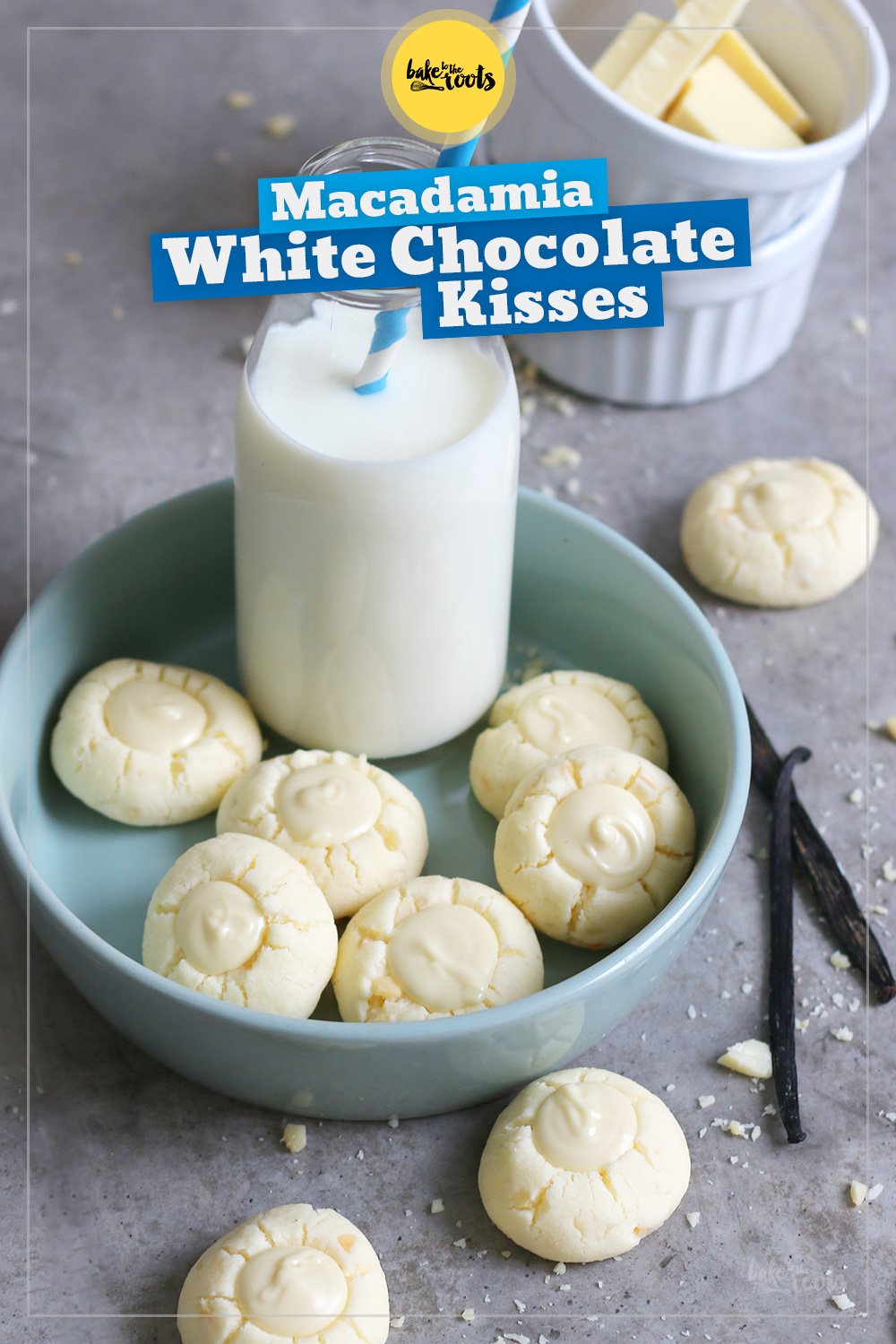 Macadamia White Chocolate Kisses | Bake to the roots