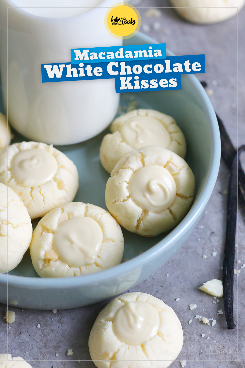 Macadamia White Chocolate Kisses | Bake to the roots