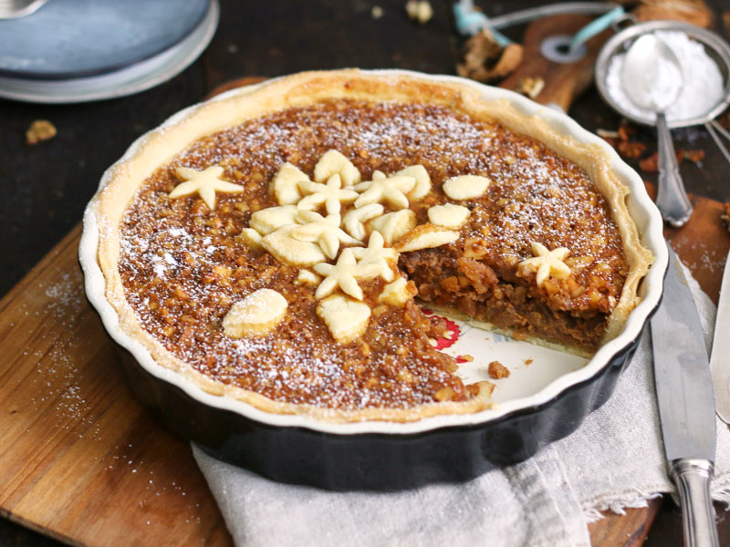 Salted Caramel Walnut Pie | Bake to the roots