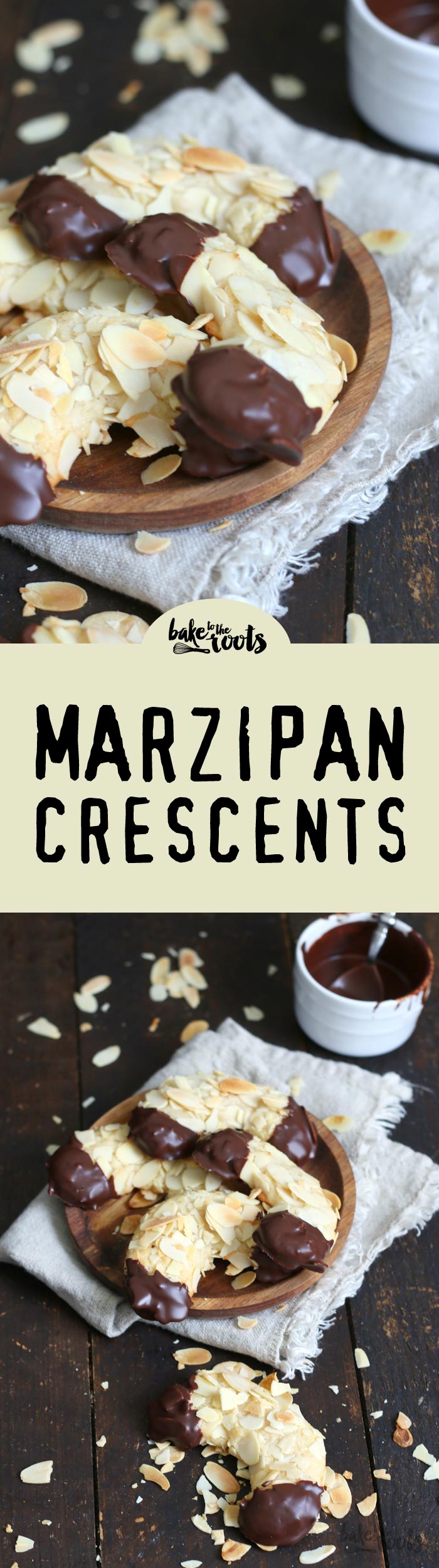Almond Marzipan Crescents | Bake to the roots