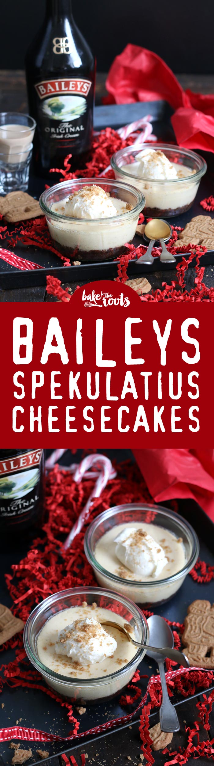 Leckere Käsekuchen im Glas gebacken: Spekulatius Cheesecake mit Baileys | Bake to the roots