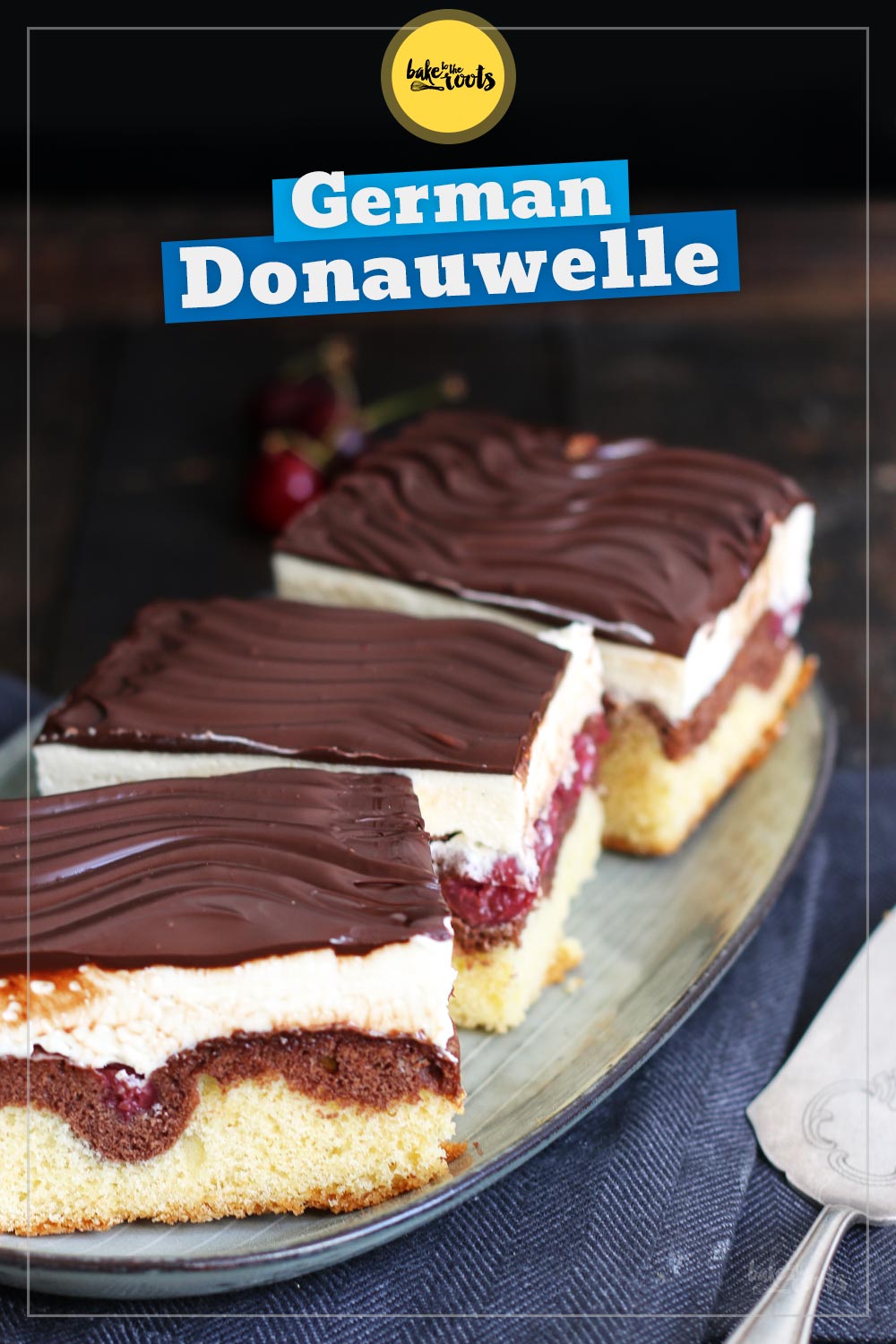 German Donauwelle aka. Snow White Cake | Bake to the roots