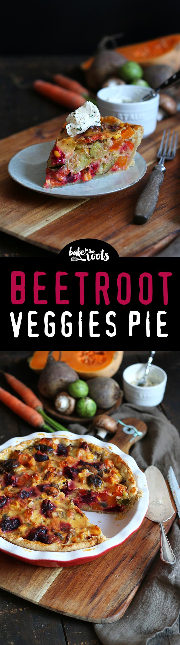 Leckerer Gemüse Pie mit Roter Bete und anderem Wintergemüse | Bake to the roots