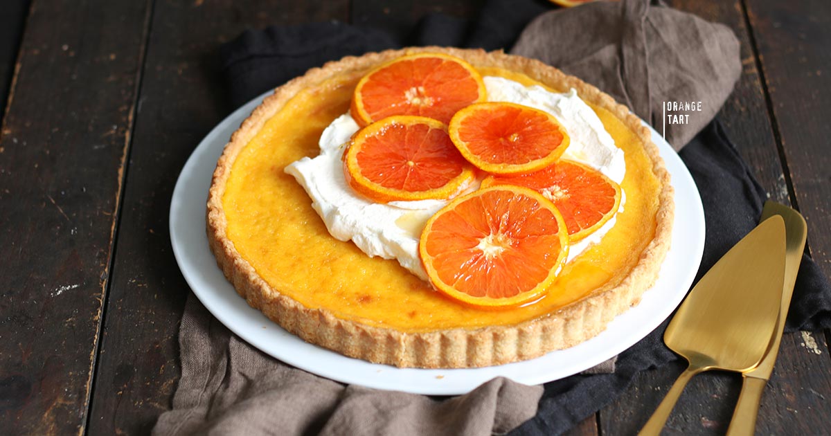 Orange Tart with Caramelized Oranges Bake to the roots